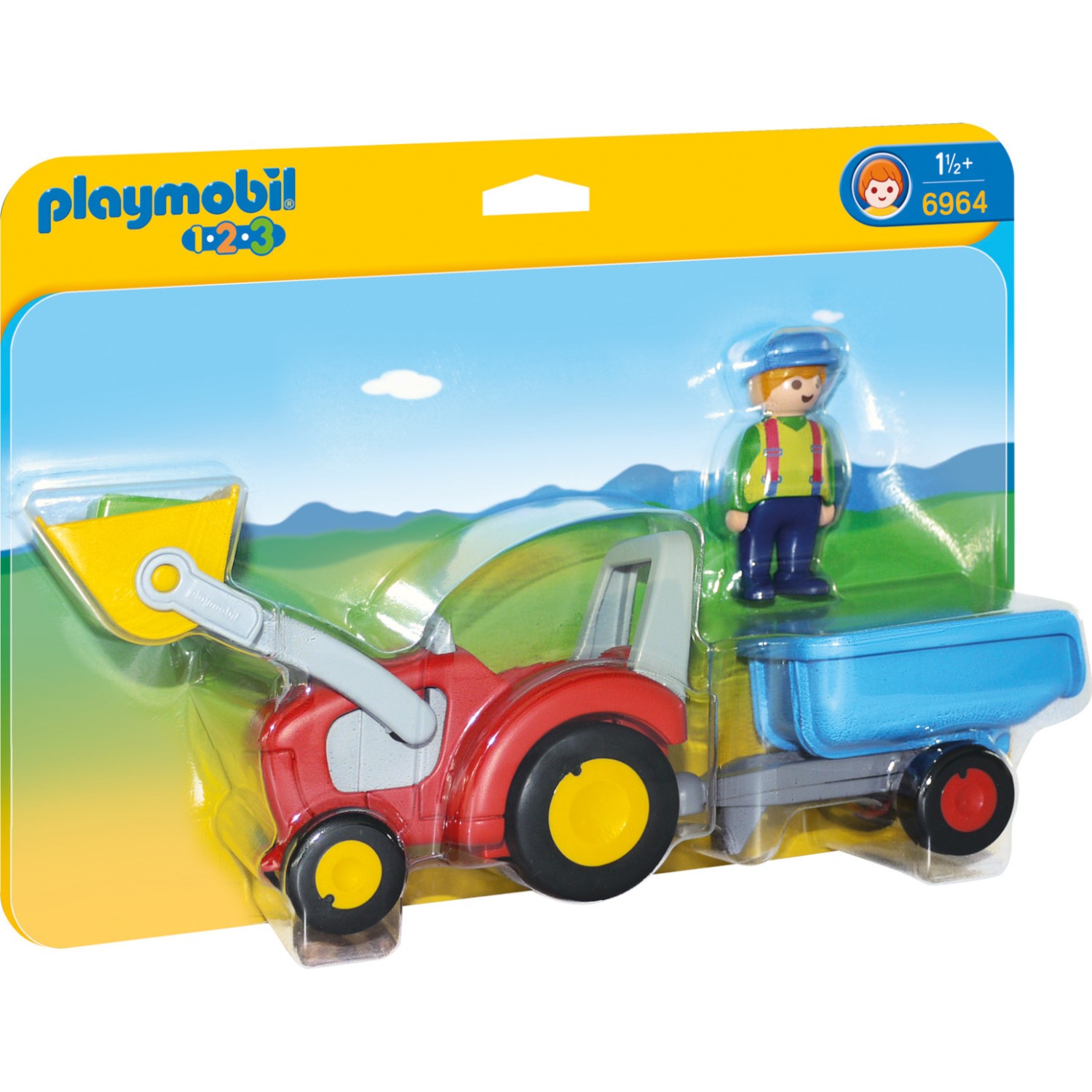 Playmobil 123 Τρακτέρ με ρυμουλκούμενο για 1.5+ ετών