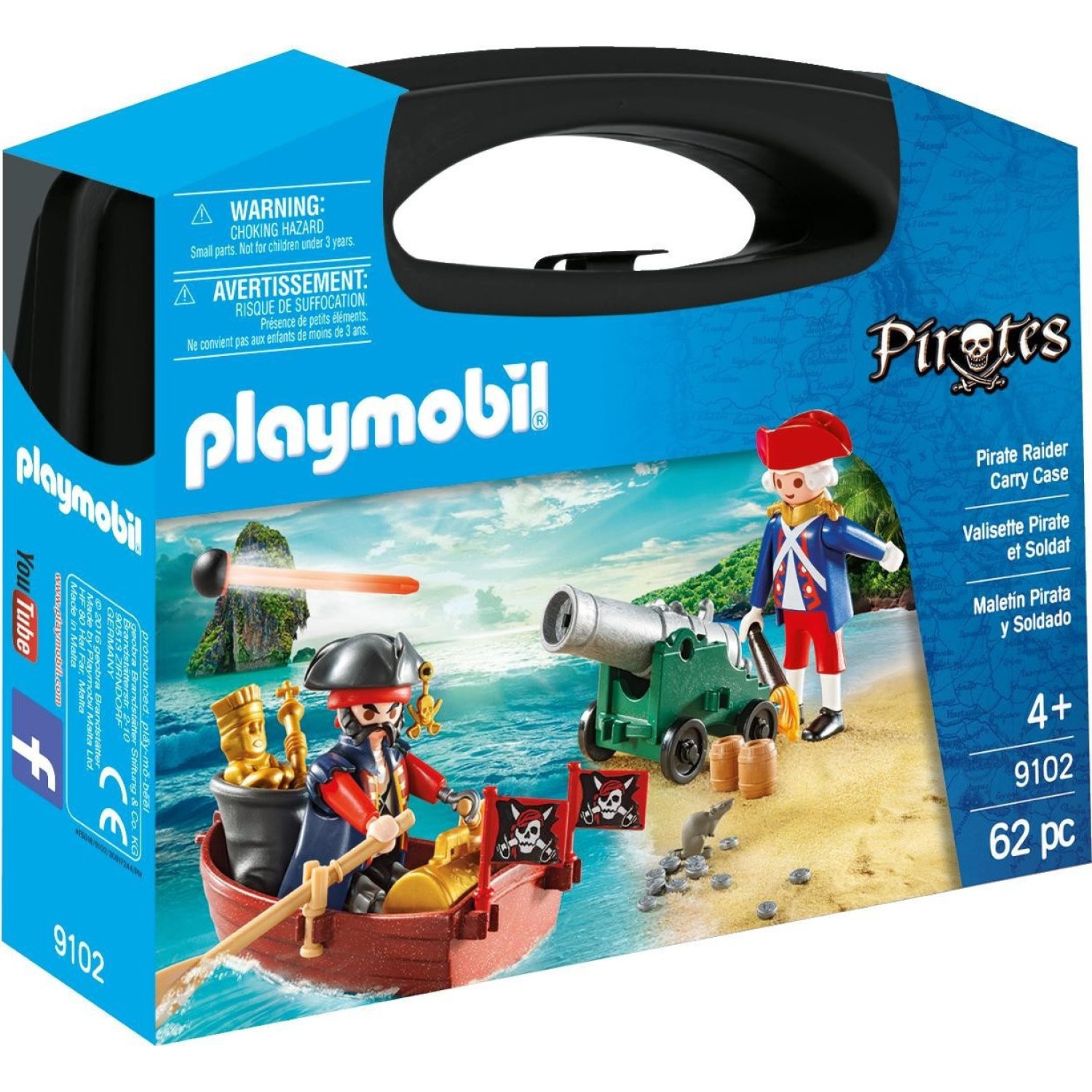 Playmobil Pirates Βαλιτσάκι Λιμενοφύλακας με Κανόνι και Πειρατής σε για 4+ ετών