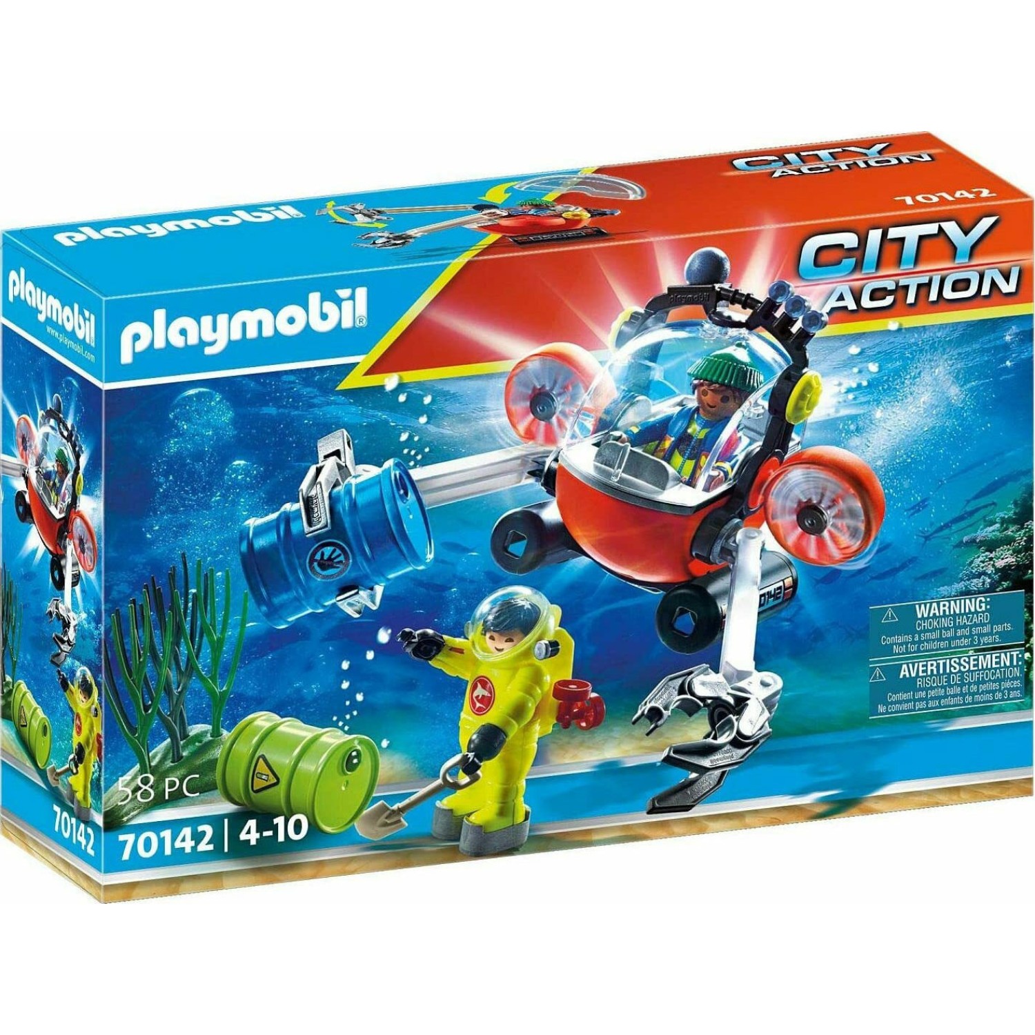 Playmobil City Action Enviromental Operation With Dive Boat για 4-10 ετών