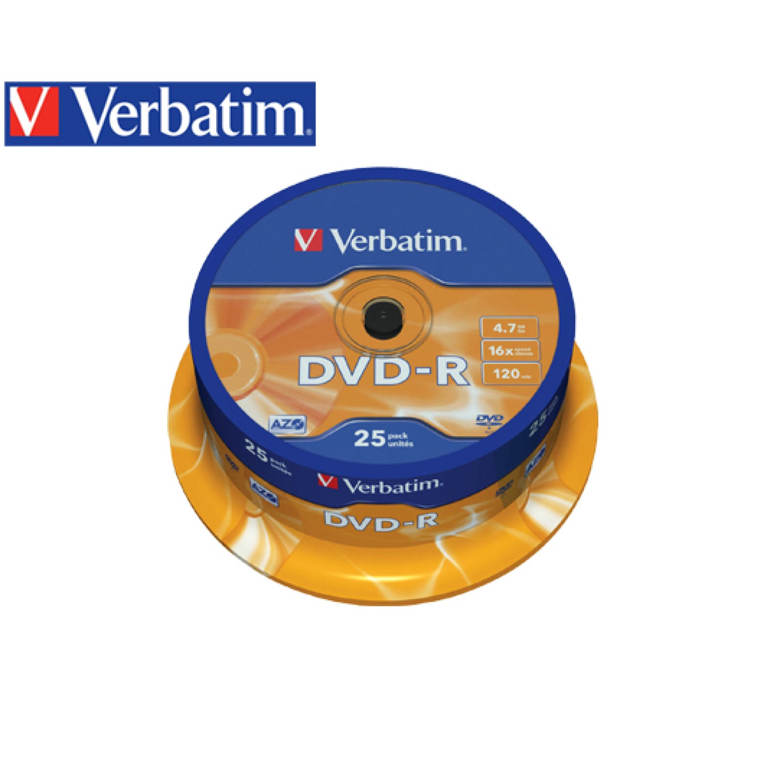 VERBATIM DVD-R 4.7GB 16X 25Τ. CB 43522