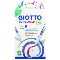 ΜΑΡΚΑΔΟΡΟΙ GIOTTO GLITTER TURBO PASTEL 8τεμ 4263